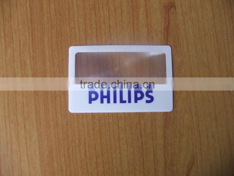 Plastic,pvc Material credit card size magnifier