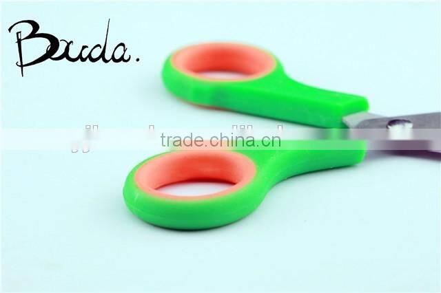 Good quality colourful soft handle office scissors/student scissors BD-S1618