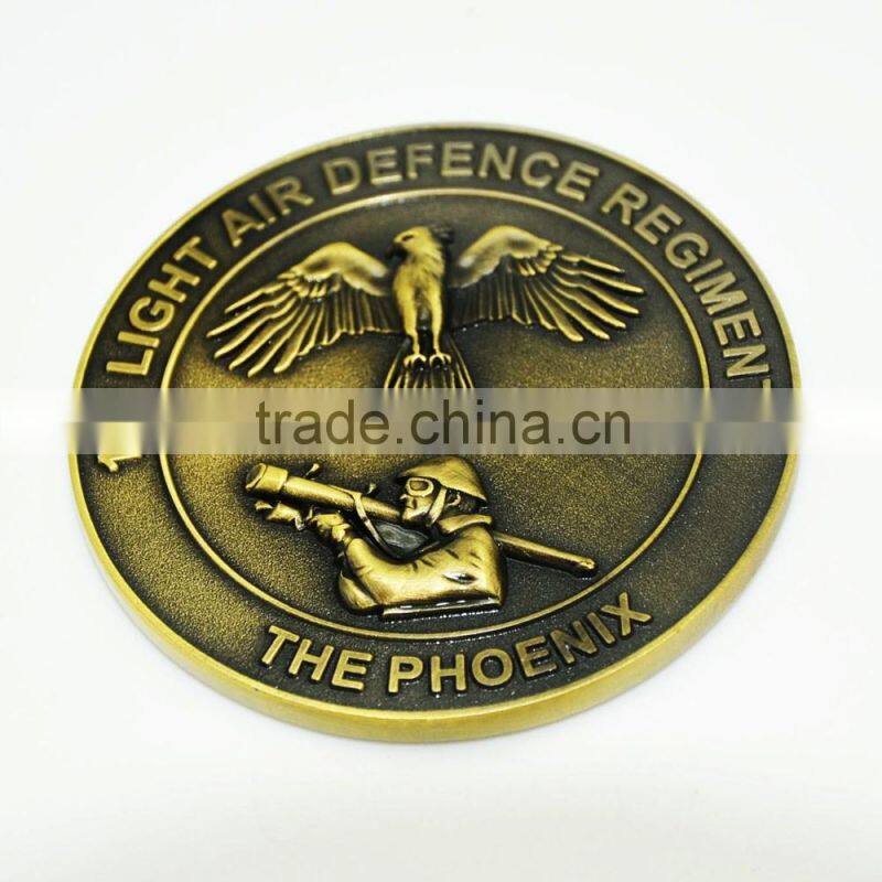 High quality custom antique brass souvenir coin