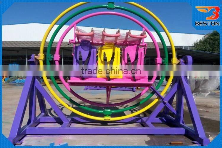 super quality adult thriling park amusement ride 3d electric human gyroscope for sale