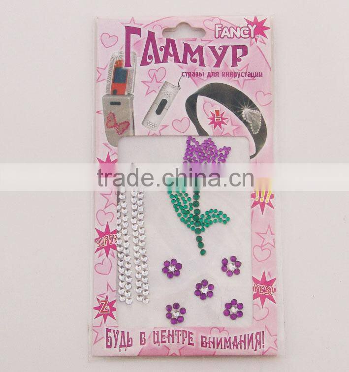 2015 hot sale different kinds of cell phone 3D diamond crystal sticker