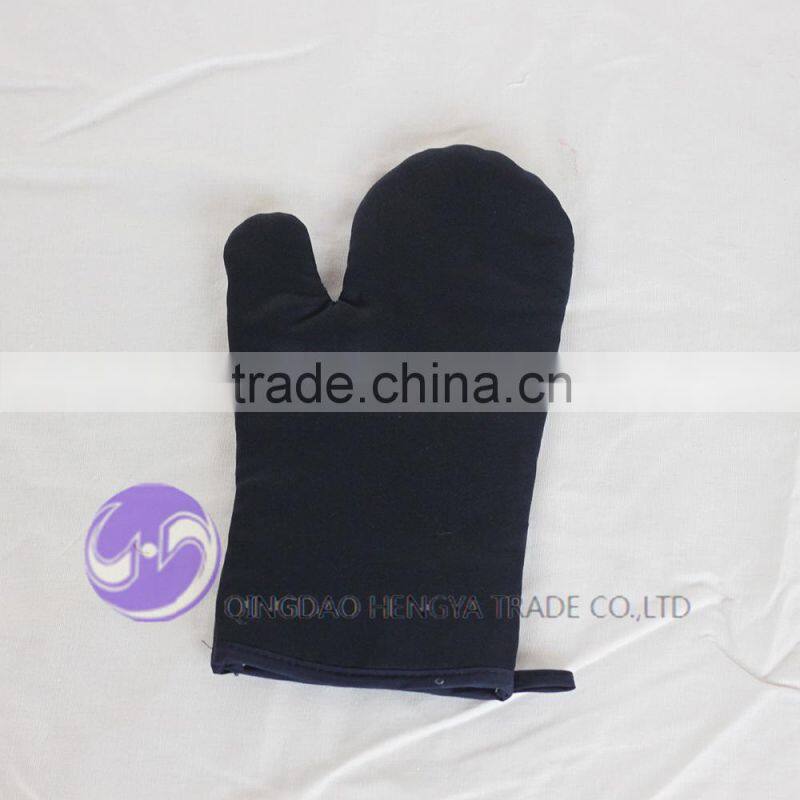 cotton black kitchen oven mitt