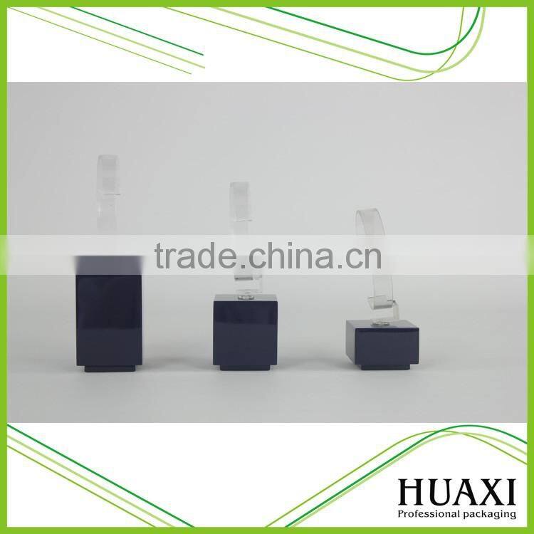 Clear Acrylic Watch Display Holder Stand C shape with Wood Base