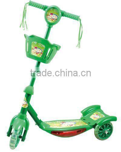 new design 4PU wheel frog kick scooter for kids