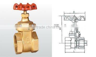 2016 Best Sale Forged Brass Gate Valve/DN15-DN100 npt thread