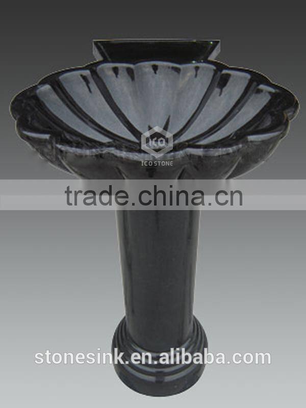 Flower design pure handmade modern pedestal sink