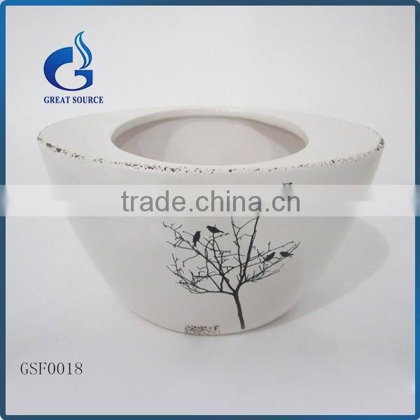 hotsale white ceramic flower pots for planter pots