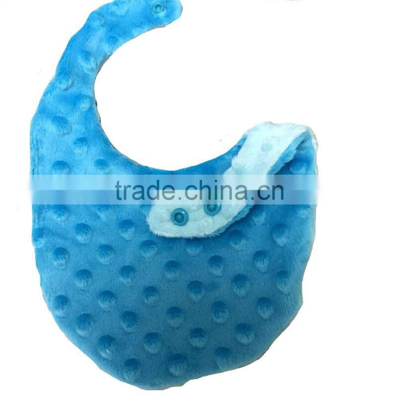 2016 Crazy Sales 4 Styles Customized Soft Lt Blue Minky Baby Boy Bib