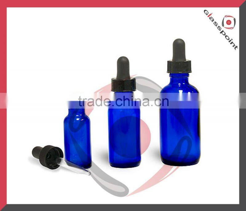 30ml Cobalt Blue Cosmetic Glass Bottles for Essential Oil