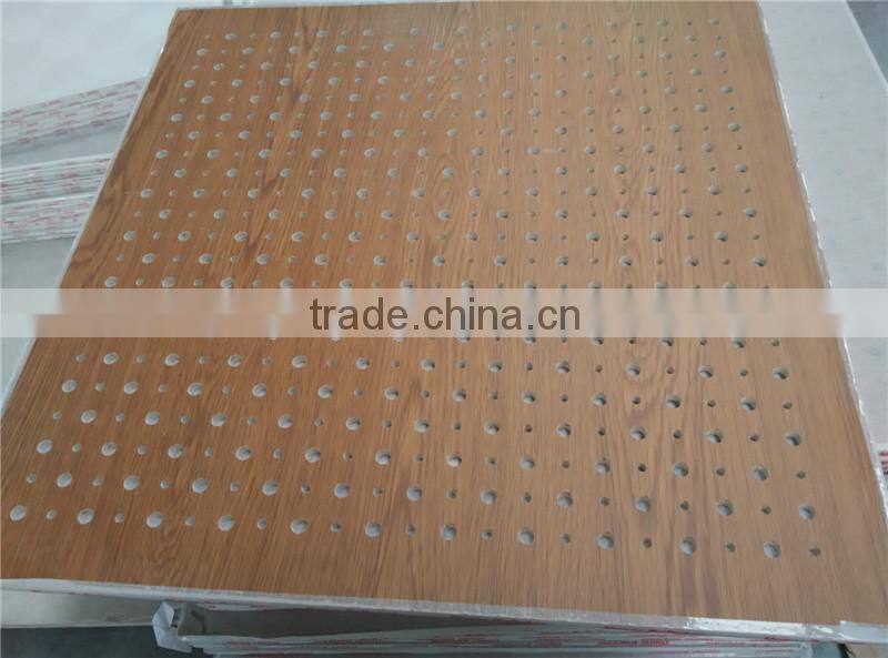 round cross hole perforated gypsum ceiling tiles from linyi