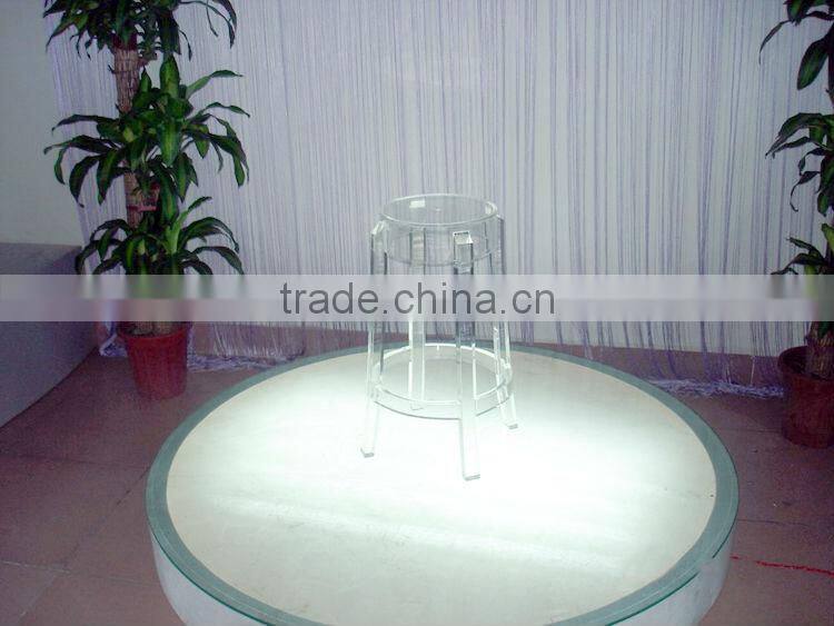 blue plastic dining chair/plastic seat with metal leg chair