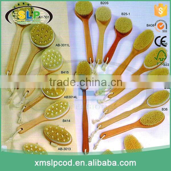 Personal wooden massage bath body bristle brush