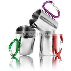 Promotional Travel Carabiner Mug With Plastic Lid