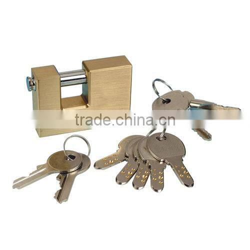 Industrial mechinery fancy rectangular brass padlock