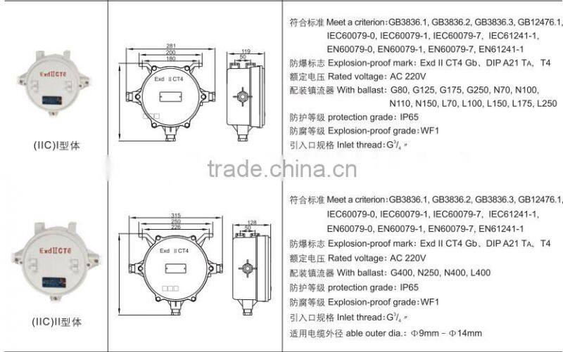 Hot Seller IP65 Explosion proof ballast
