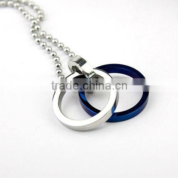 316l Two - loop fashion Stainless steel pendant necklace Manufacture