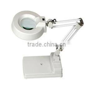 magnifying lamp with led light/magnifying glass desktop electronic lamp