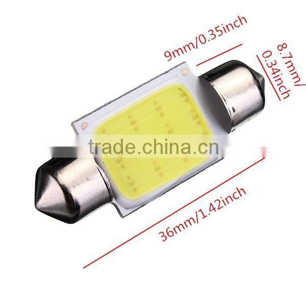 High Quality 36mm Festoon COB 12 Chips DC 12V LED Car Dome Reading Lights Auto Interior Lamps Super Bright Bulbs Power