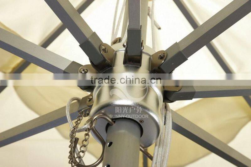 outdoor aluminium giant middle pole umbrella white garden parasol cheap price