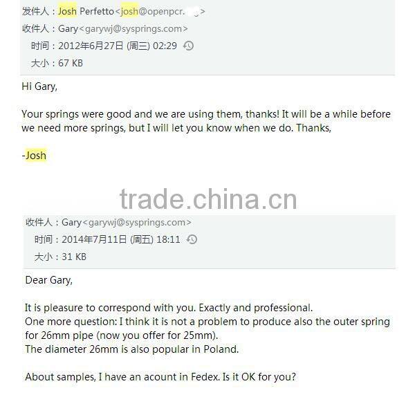 OEM galvanized extension spring