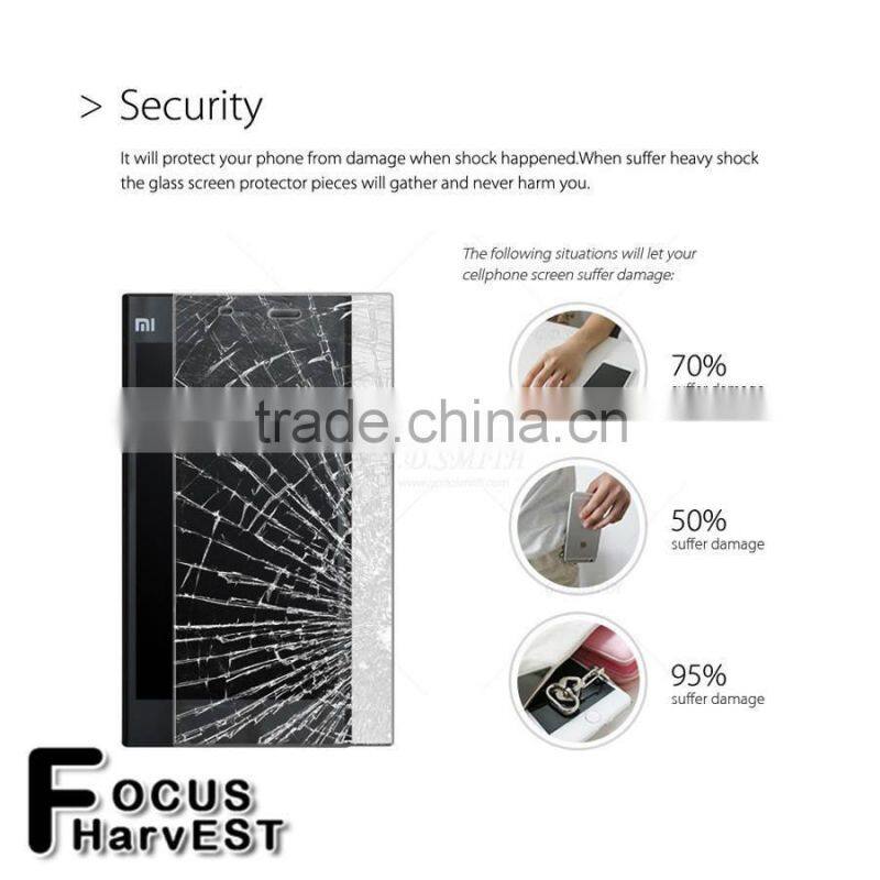 New arrival 0.33mm 2.5D 9H top quality tempered glass screen protector film roll for xiaomi 2