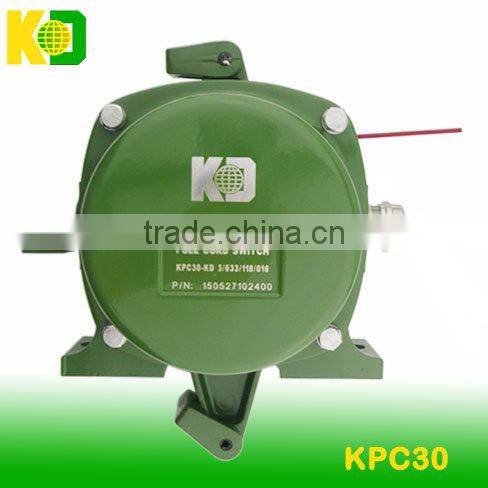 Conveyor belt Pull rope switch Emergency stop with indication plate