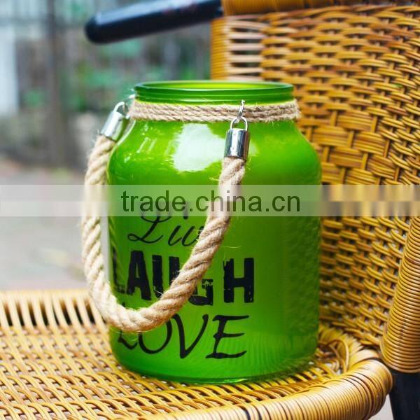 Eco-friendly recyclable painted colorful glass glass votive candle holder for wedding