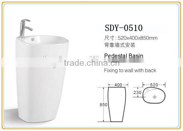 Hot sale ceramic basin bathroom big wash sink with stand