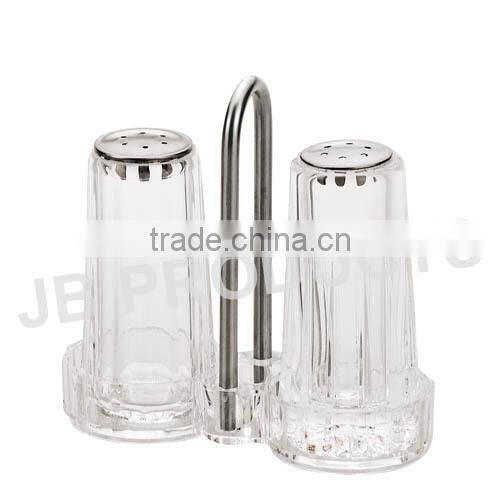 Acrylic salt pepper shakers with stainless cover