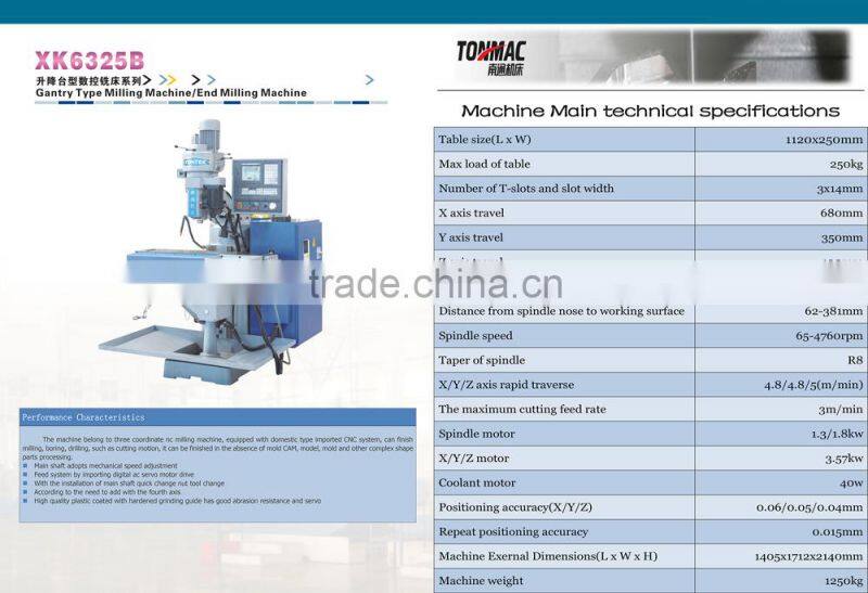 cnc turning tool holders Universal Radial Milling Machine XK6325B