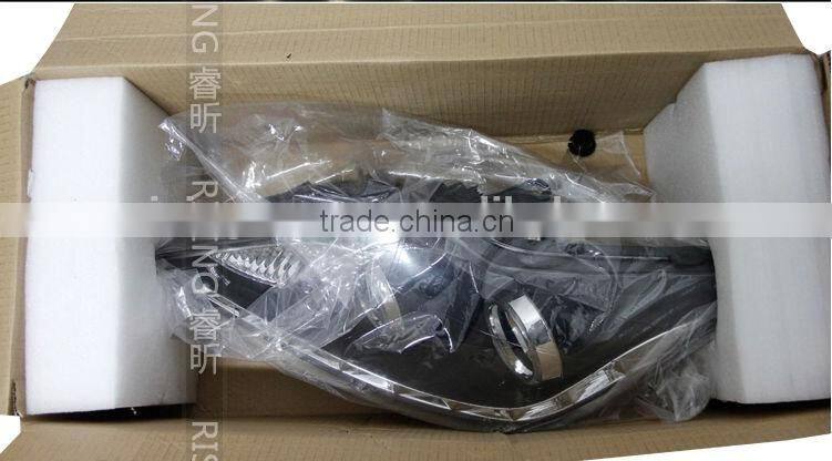 Fox modified headlamps assembly line LED day lights double xenon lamp light lens headlight