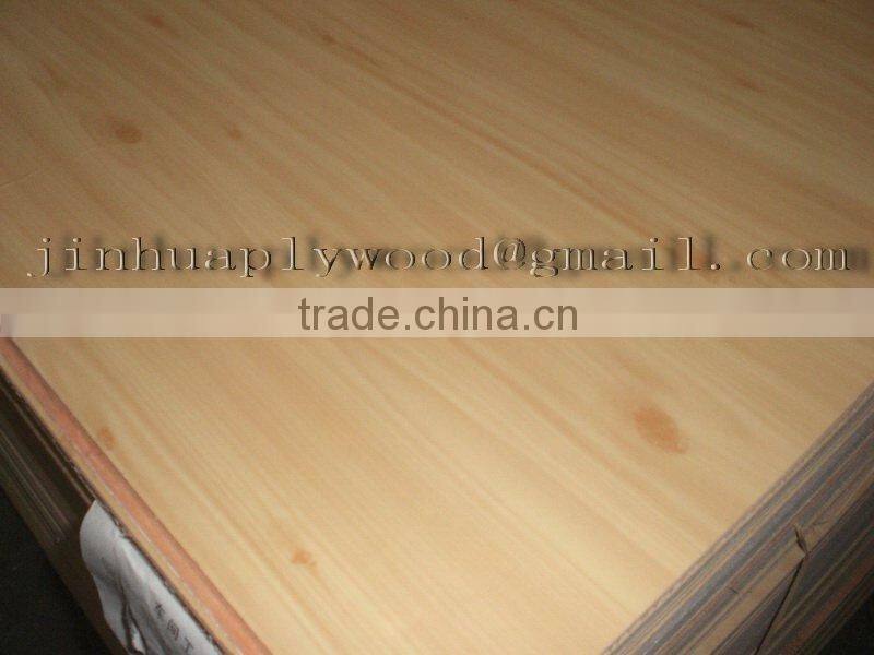 Pine grain PVC laminated plywood for decoration