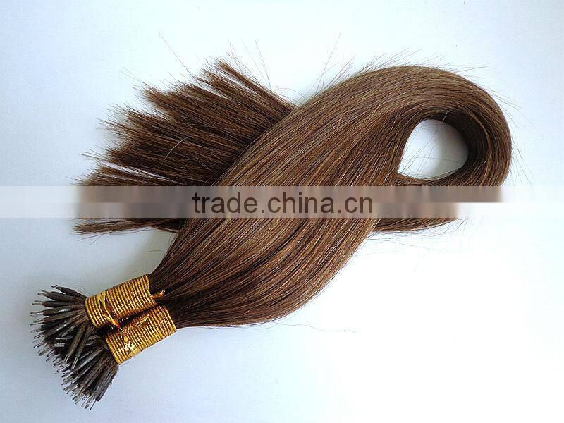 Double Drawn Nano Keratin Protein Hair Wholesale Brazilian Nano Ring Hair Extensions