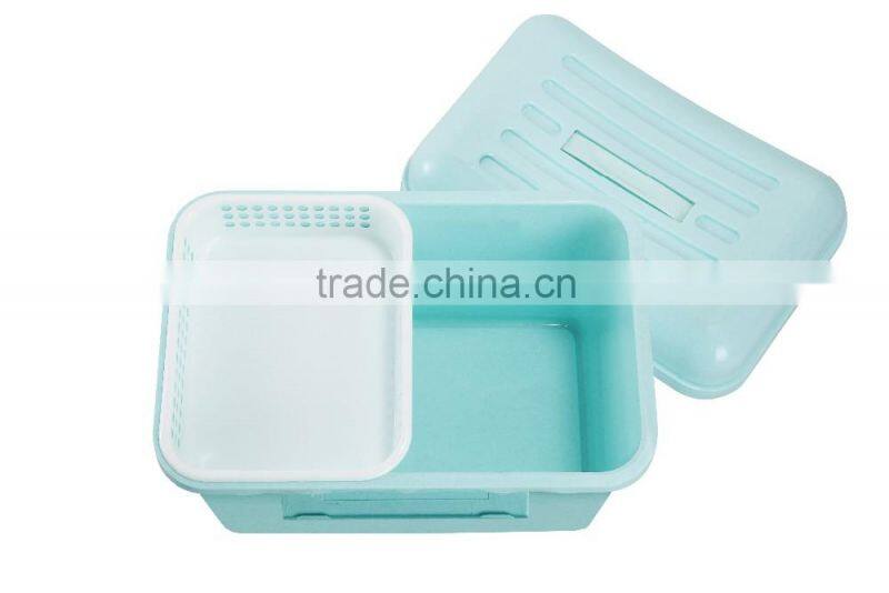 Two layers Plastic Storage Box Bin With Lid