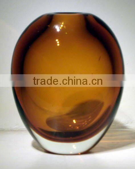 hand made art glass vase and glass vase and art glass table decoration xo-2010046A and art glass home decoration