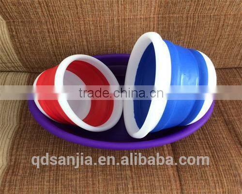 Small Round Floding Plastic Fruit Basket Convenient Water Basin