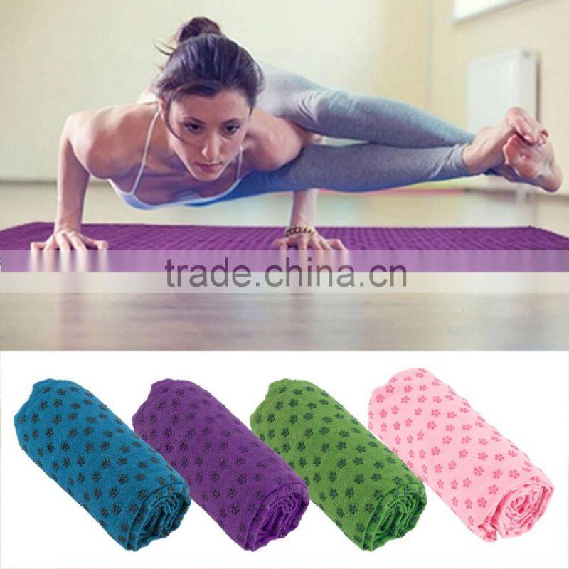 eco friendly flower yoga mat towel YT-001