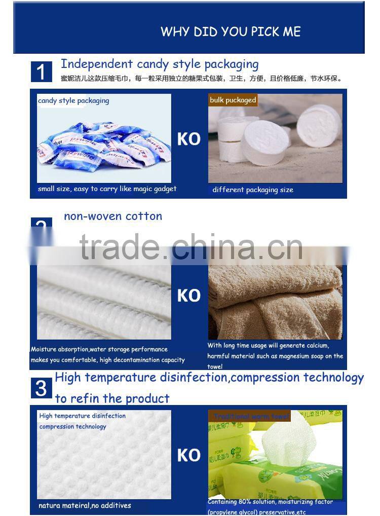 China manufacturer magic bath towel compressed hand towel