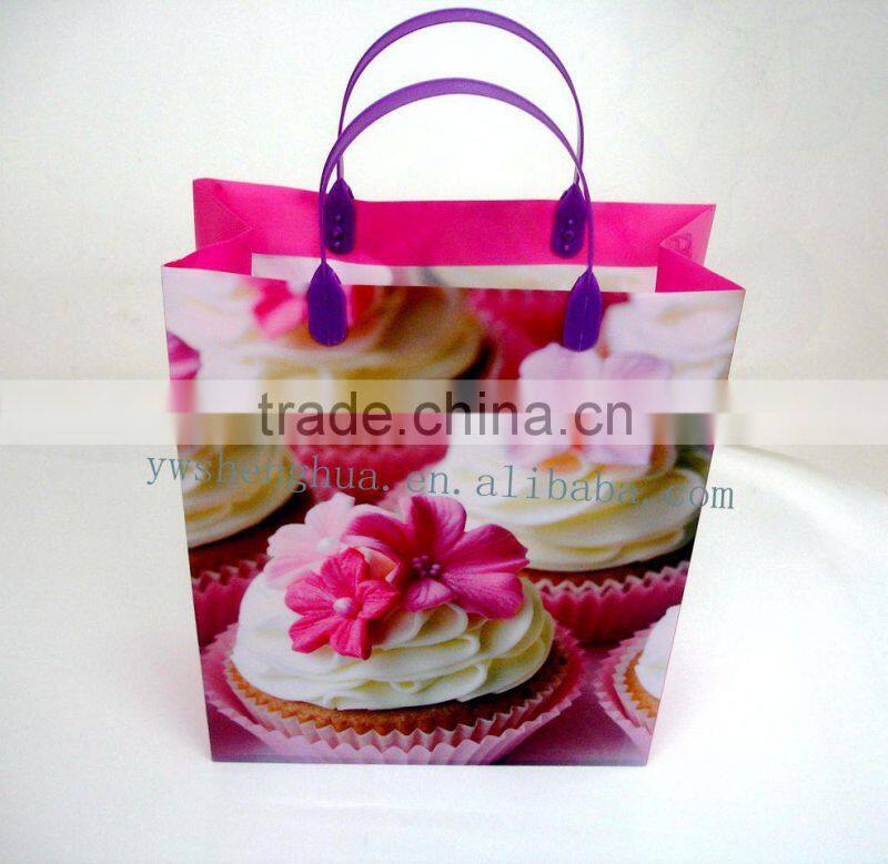 fashion style cheap printed colorful fashion large plastic gift bag packing
