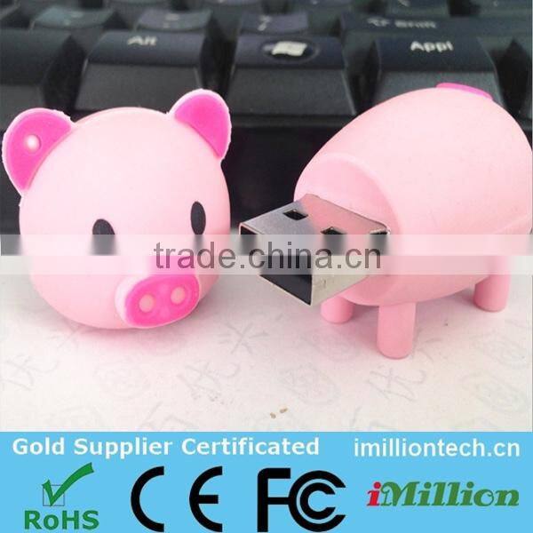 cute pink pig usb flash memory, pig shaped usb drives