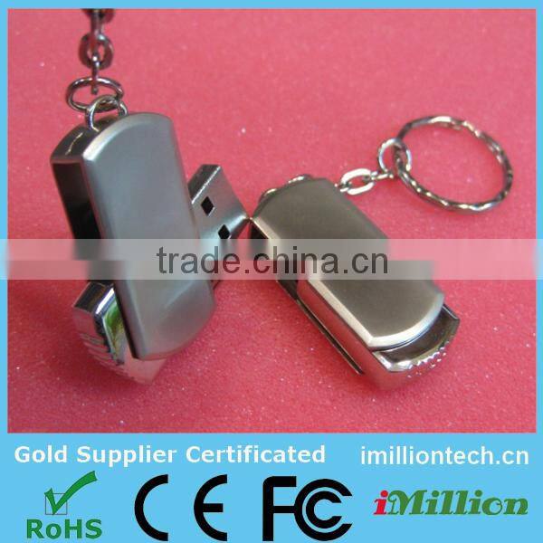 USB Flash with key ring swiveling USB Drives 8 gb Metal Mini USB Flash Drives Wholesales Bulk