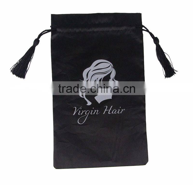 Black Virgin Hair Bag with Drawstring, Packaging Bag, Drawstring Bags