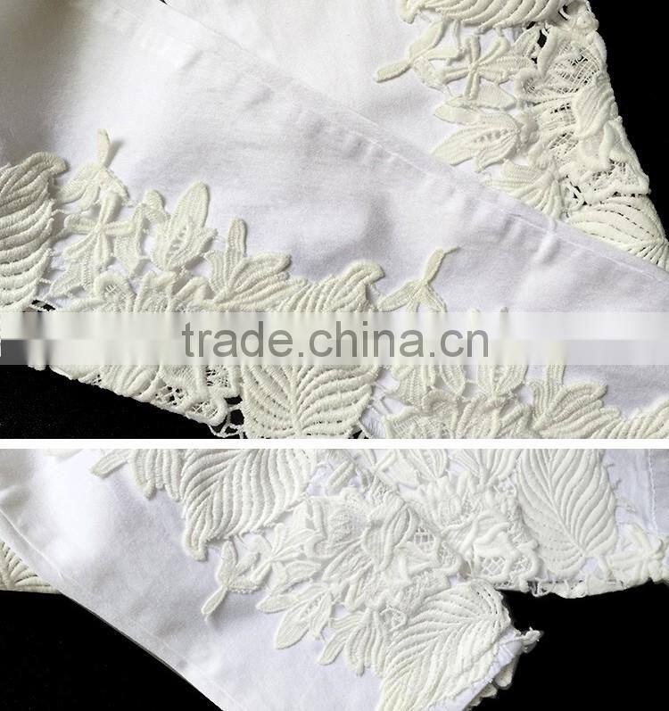 2016 Summer Fashion Women Low Waist Pencil Denim Jean Pants Ladies White Lace Patchwork Fancy Narrow Bottom Skinny Female Jeans