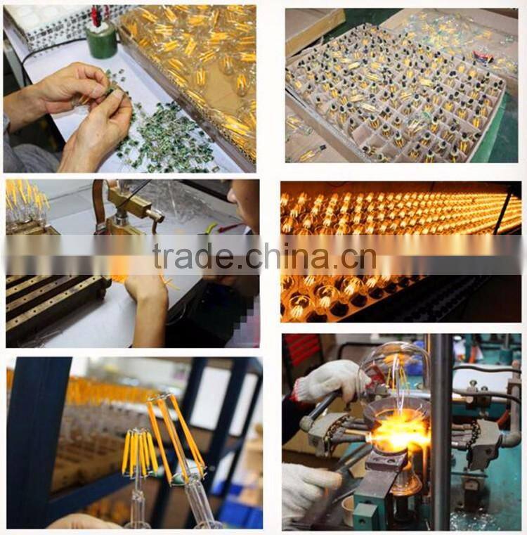 Dimmable 8W E27 LED Filament Bulb 2700K 2W 4W 6W 8W with AC100-240V