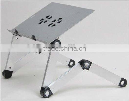 Fold Aluminum laptop table with Fan