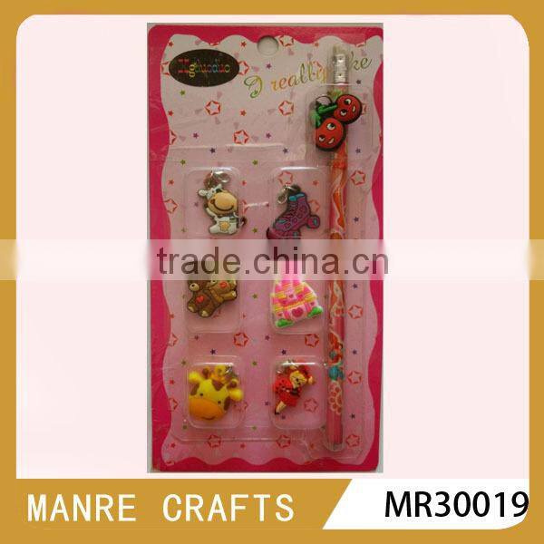 Newest design colorful bracelet diy toys latex free Promotional PVC pendant charm for kit rubber bands