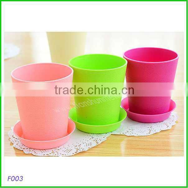 Plastic flower pot, decorative tabletop flower pots
