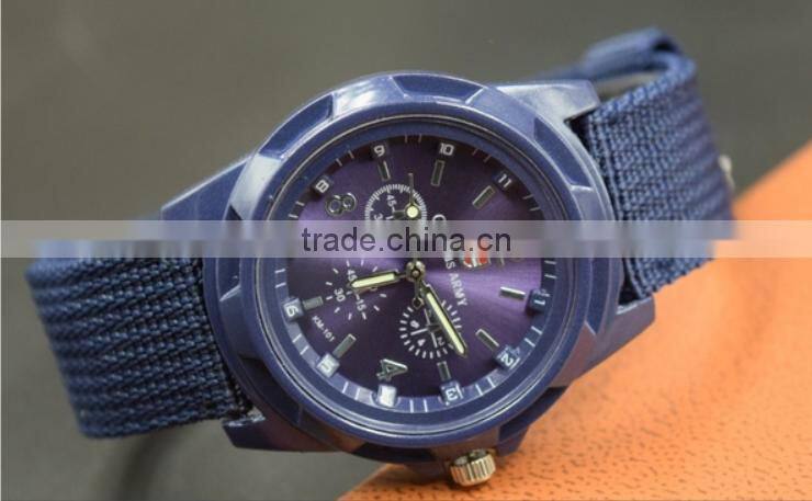 fashion woven man quartz gemius army fitness watch