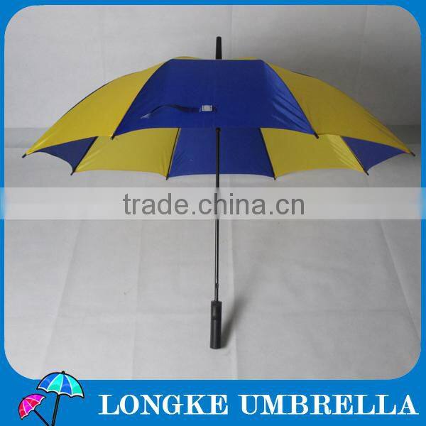 24"auto open Straight golf Umbrella with handprint handle