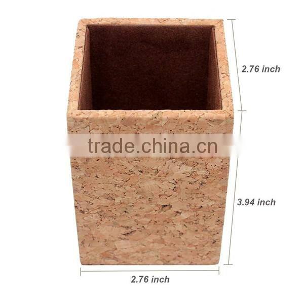 Boshiho New Vegan Brown Cork Pencil Case Pen Holder